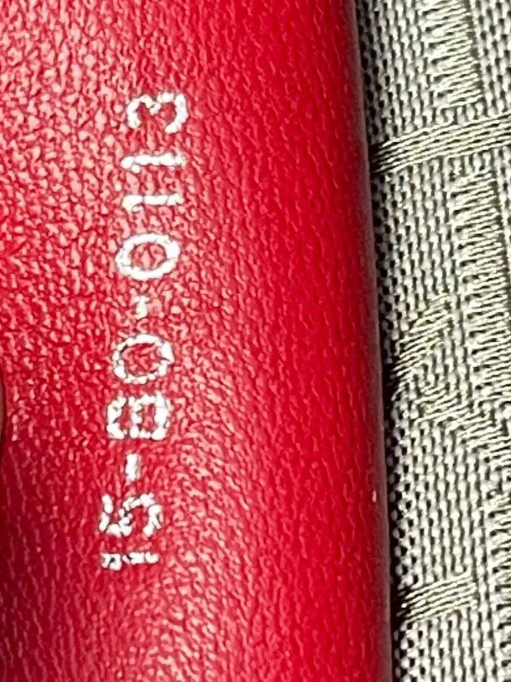 Dior Lady Dior in Red Lambskin - Large - Preowned